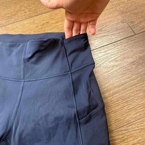 Lululemon Fast and Free II Crop 19" Nulux Navy Sz 6 Non Reflective High Waist - Picture 8 of 12